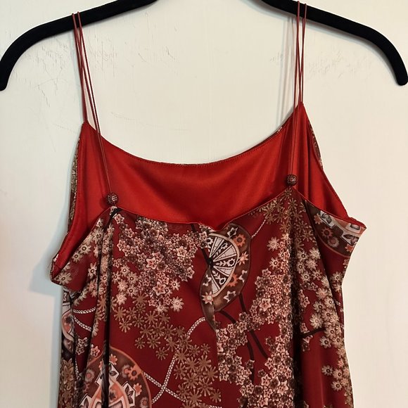 90s Red floral dress - Picture 2 of 5